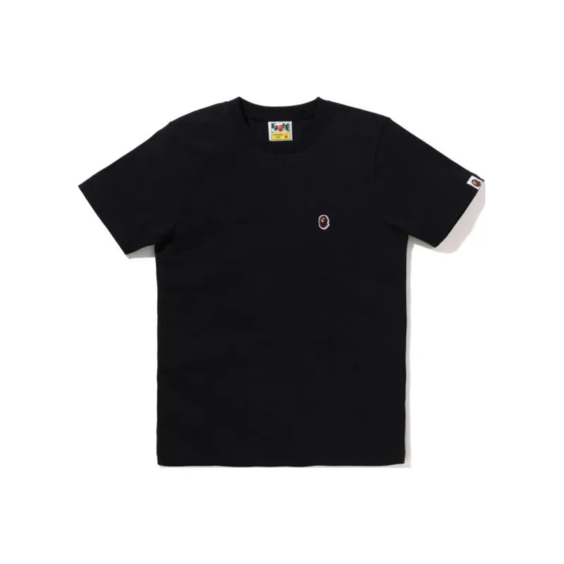 A BATHING APE Logo patch T shirt-4