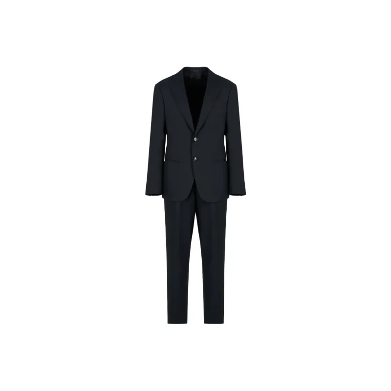 GIORGIO ARMANI Single breasted Soho Line Suit In Virgin Wool Armure-0