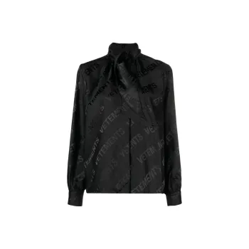 Vetements All Over Monogram Scarf Blouse