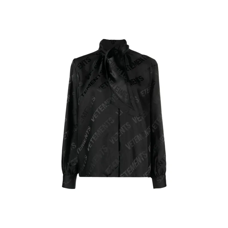 Vetements All Over Monogram Scarf Blouse-0