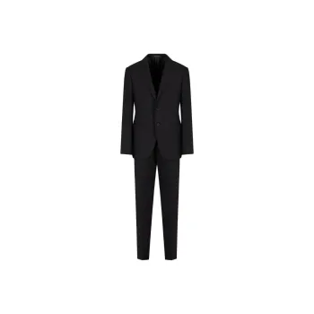 EMPORIO ARMANI Single breasted Suit In Virgin wool Two way Stretch Canvas