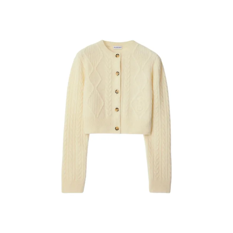 Burberry Cropped Aran knit Cardigan-0