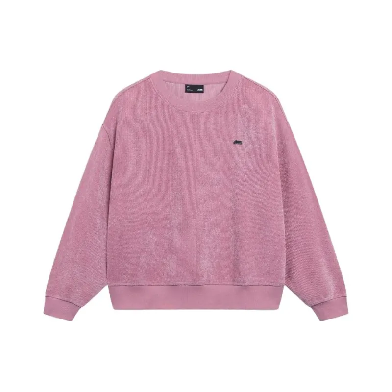 LiNing Sports Life Collection Sweatshirt Women's Light Rose Red-0