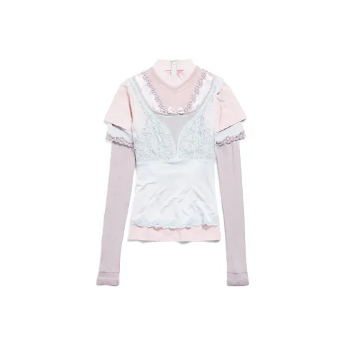 Balenciaga Layered Multicolo Long Sleeved Top