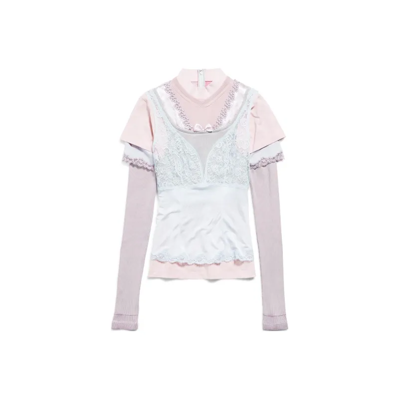 Balenciaga Layered Multicolo Long Sleeved Top-0