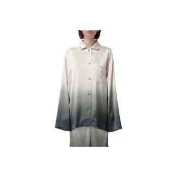 NANUSHKA Jelmer Ombré-effect Satin Shirt