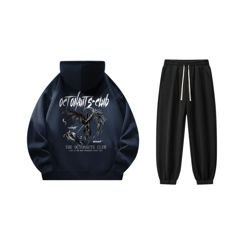 Small Columns Under The Sea Sweatshirt Set Unisex-2