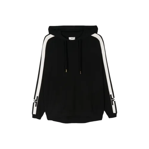 Elisabetta Franchi Logo Banded Hooded Sweatshirt