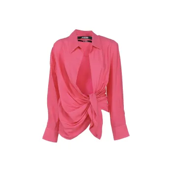 Jacquemus Bahlia Tie Up Detailed Blouse