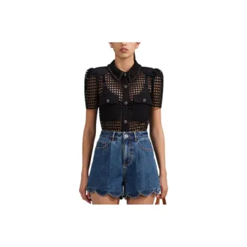 Self portrait Shirts Women's Classic Black