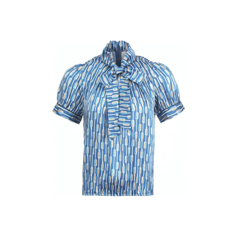 I BLUES Chiffon Shirts Women's Blue-0