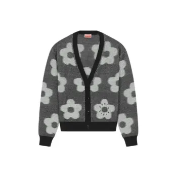 KENZO Boke Flower motif Cotton Cardigan