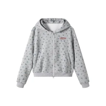 PAZZO Sweetie Preppy Style Versatile Hoodie Women's Light Gray