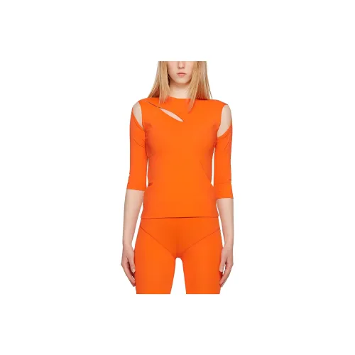 PushBUTTON T-Shirts Women's Orange