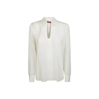 MaxMara Studio Pussy Bow Long Sleeved Top