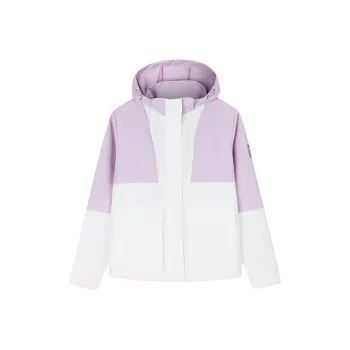 Anta Jackets Coats Women's Papyrus White/Wisteria Purple