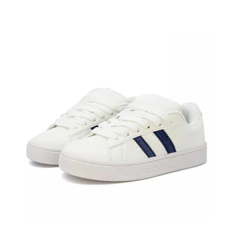 Deesha Coverage Cushioning Abrasion Resistant Low Top Skateboard Shoes Women's White-1