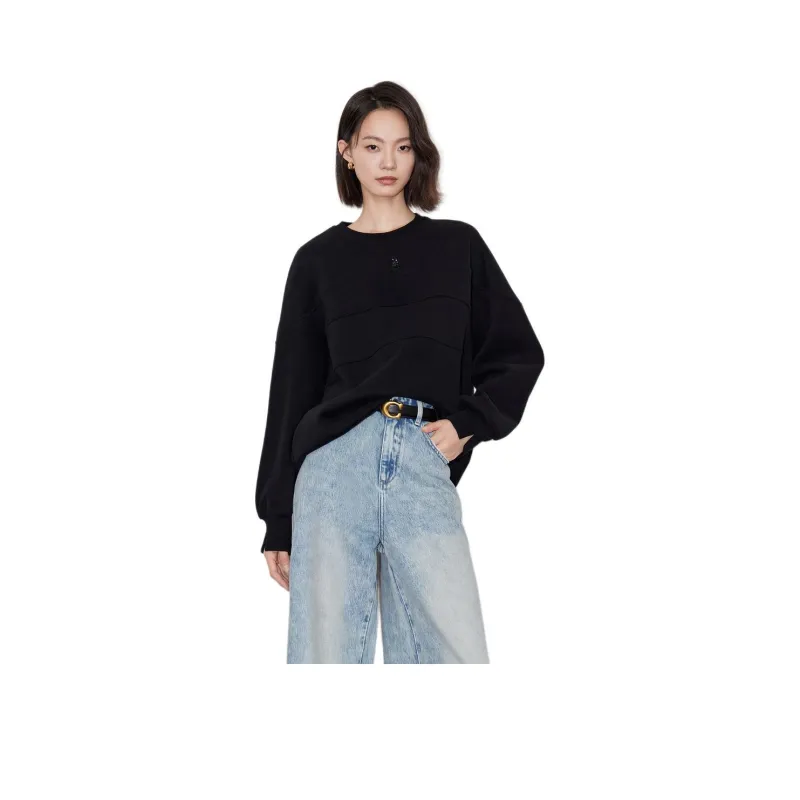 Initial Language x CHAHUASHI LIANMINGKUAN Sweatshirt Artistic Top Women's-0