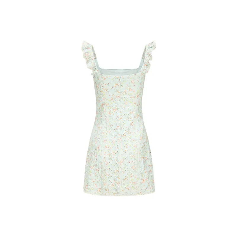 Qiuerle Slip Dress Women's Light Green-1