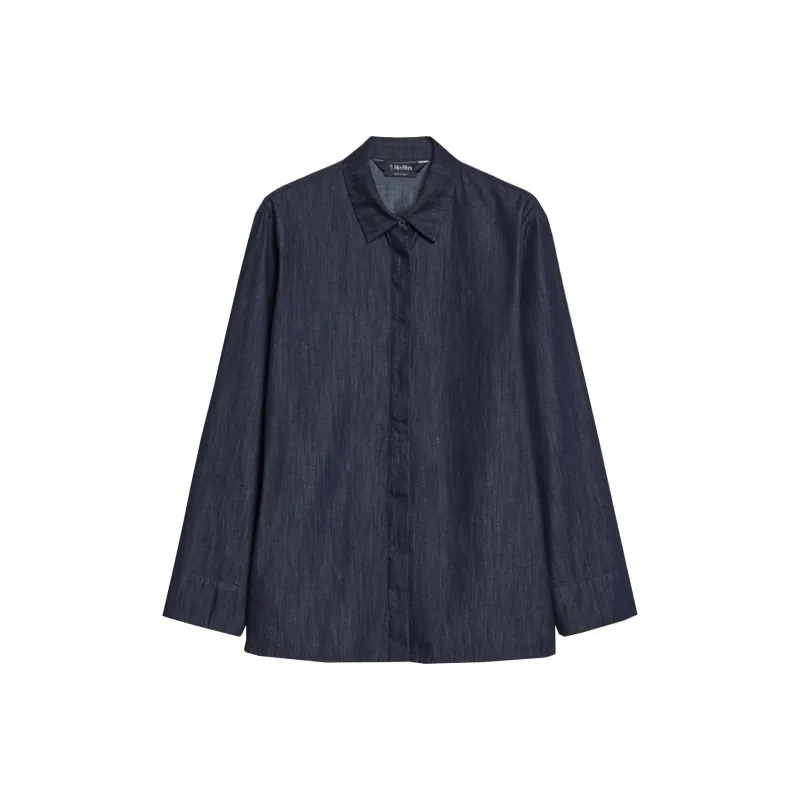 'S MAX MARA Denim Long Sleeved Shirt-0