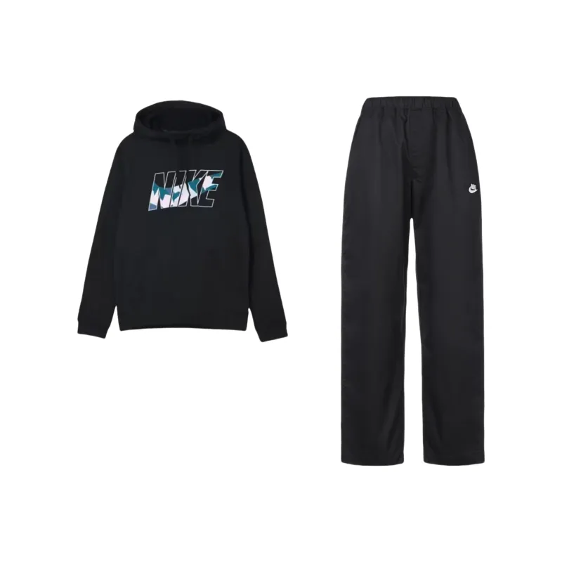 Nike Sweatshirt Set Unisex Black-0