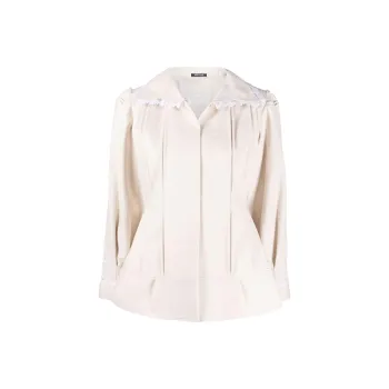 Maison Margiela Lace trim Pleat detail Fitted Jacket