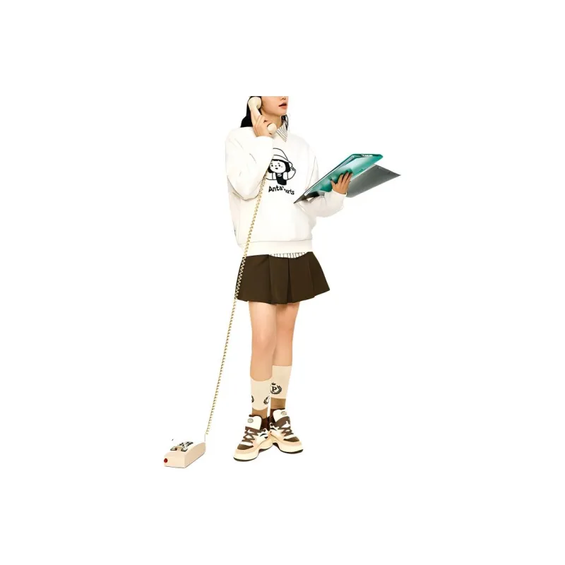 Anta x NEIXINXIAOHAI Life Collection Sweatshirt Women's Vanilla Ecru-0