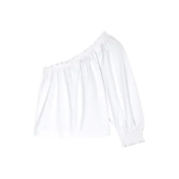Maje One-shoulder Cotton Blouse