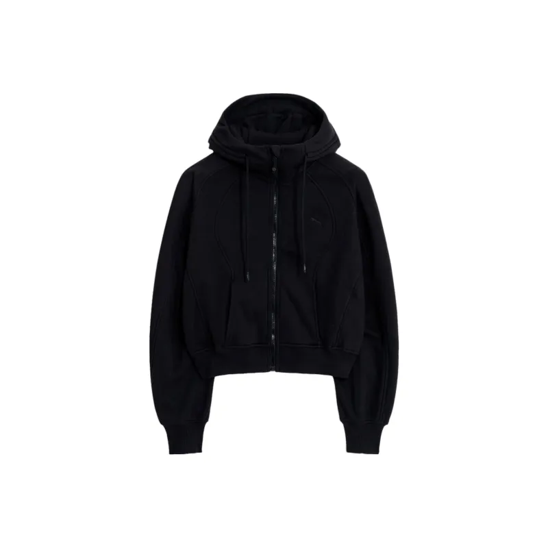 PUMA BR Bias Cut Knit BR Hood Jacket Women's Black-0