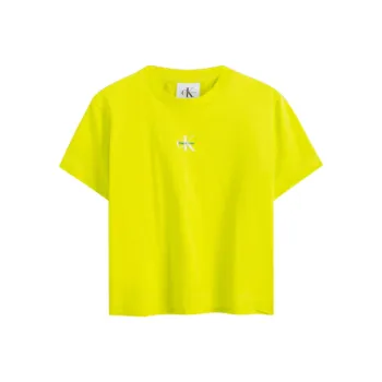 CALVIN KLEIN Rainbow Series T Shirt Women's Neon Yellow