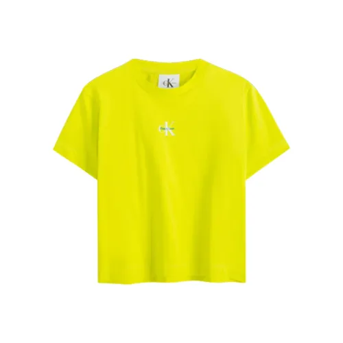 CALVIN KLEIN Rainbow Series T Shirt Women's Neon Yellow