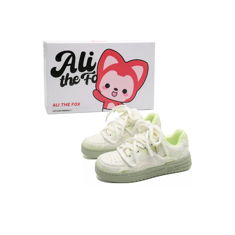 ALI THE FOX Slip Resistant, Abrasion Resistant, Balance, Lightweight Low Top Skateboard Shoes Unisex-12