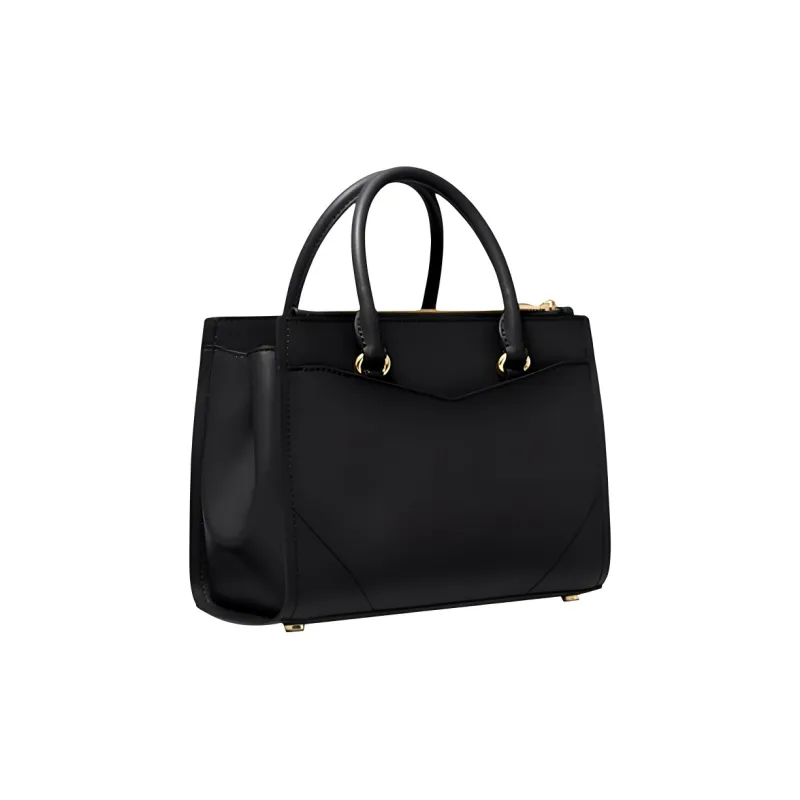 MICHAEL KORS MK Everly Leather Handbag Shoulder Bag Medium Size Women's Black-1