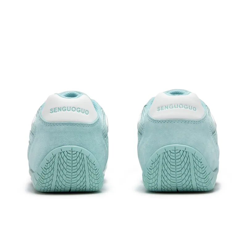 SENGUOGUO Cushioning, Slip Resistant, And Abrasion Resistant Low Top Casual Shoes Unisex Mint Blue-3