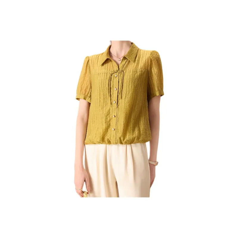FENHONGMALI Shirt Women's Green-0