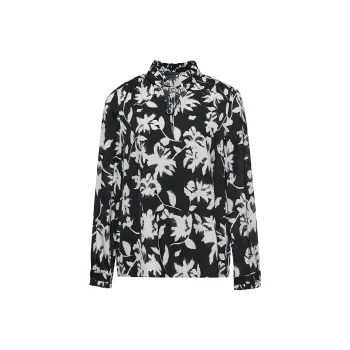 GOELIA Shirt Women's Black With Print