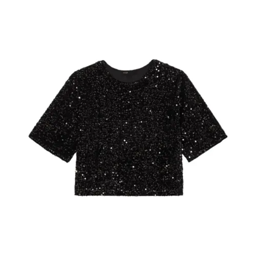 Maje Sequinned Velvet Top