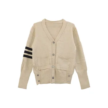 SUNSUNTOWN Cardigan Coats Women's Khaki