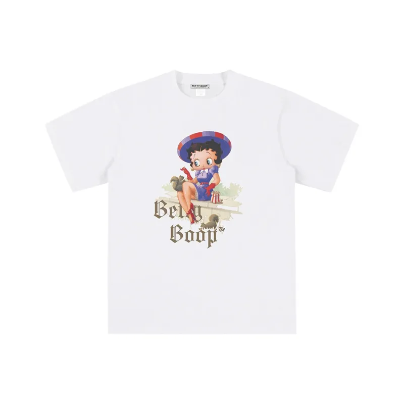 BETTY BOOP Drop Shoulder Sleeve T Shirt Women's-3
