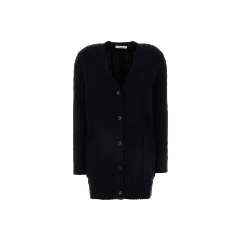 MaxMara V Neck Long Sleeved Cardigan-0