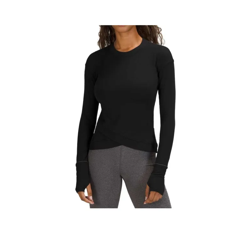 Lululemon Close To Crossing Drop Shoulder Sleeve T-Shirt Women's Black-0