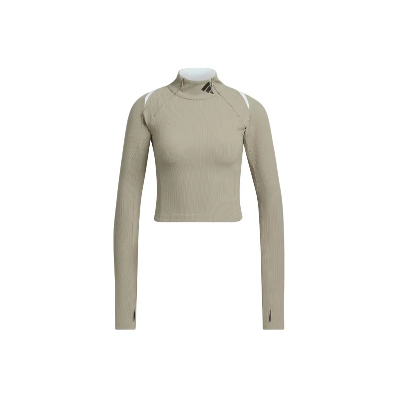 Adidas FW24 Raglan Sleeve T Shirt Women's Earth Umber-0