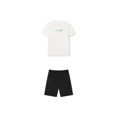 high-waist acid-effect shorts