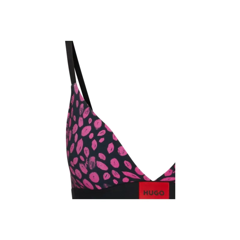 HUGO BOSS Stretch-Cotton Triangle Bra With Seasonal Pattern Bra Women's Multicolor-2