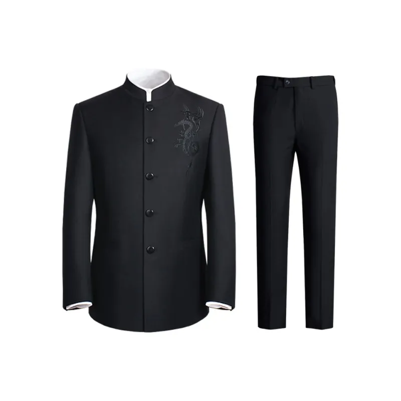 Devanro Business Suit Men's Black Great Dragon-5