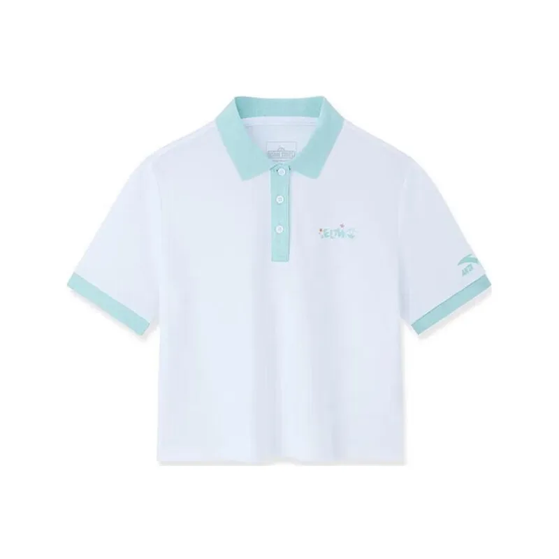 Sesame Street X ANTA Life Collection Polo Shirts Women's Snowflake White-0
