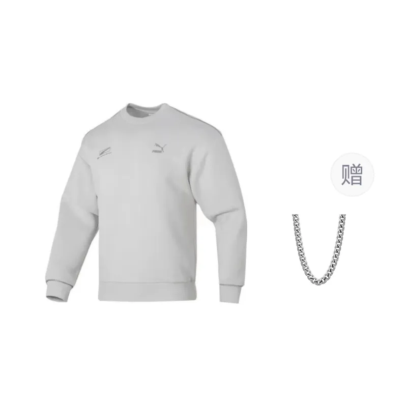 PUMA Sweatshirts Women's White+Includes Necklace-0