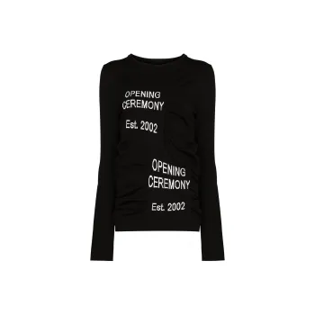 Opening Ceremony Ruched Box Logo Knit Jumper