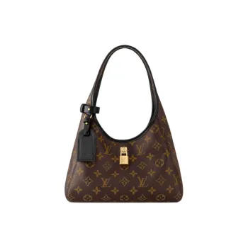LOUIS VUITTON Monogram Coated Canvas HOBO Bag, Shoulder Handbag Trumpets Women's Brown