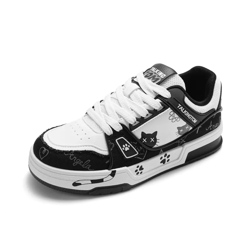 TALKING TOM Impact Resistance Low Top Skateboard Shoes Unisex Ecru-13